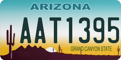 AZ license plate AAT1395