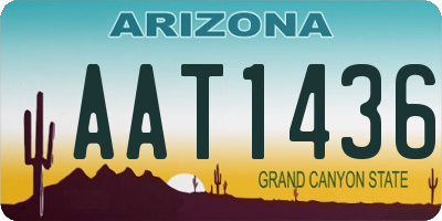 AZ license plate AAT1436