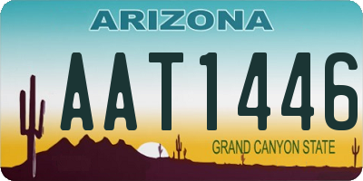 AZ license plate AAT1446