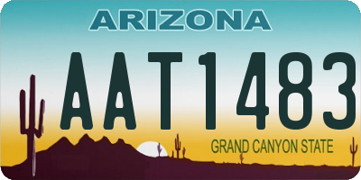 AZ license plate AAT1483