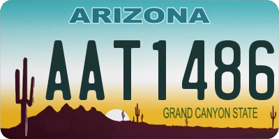 AZ license plate AAT1486