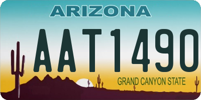 AZ license plate AAT1490