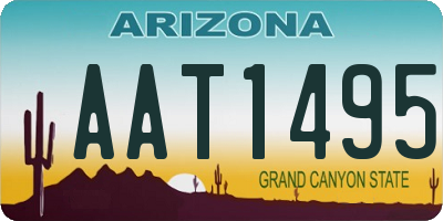 AZ license plate AAT1495