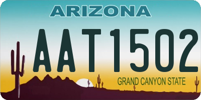 AZ license plate AAT1502