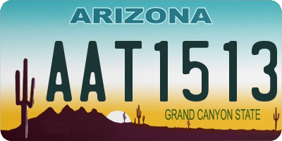 AZ license plate AAT1513