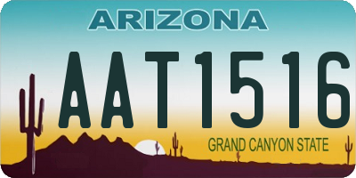 AZ license plate AAT1516
