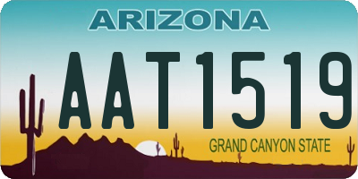 AZ license plate AAT1519