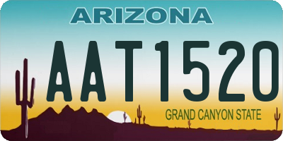 AZ license plate AAT1520