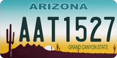 AZ license plate AAT1527