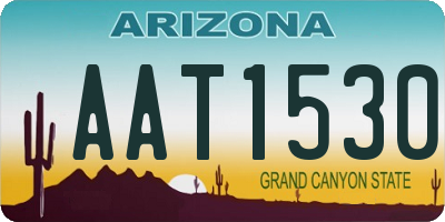 AZ license plate AAT1530