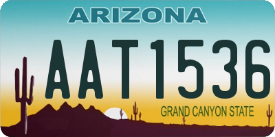 AZ license plate AAT1536