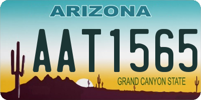 AZ license plate AAT1565