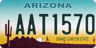 AZ license plate AAT1570