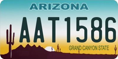 AZ license plate AAT1586