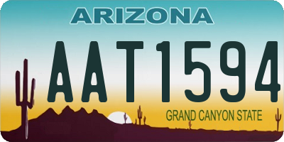 AZ license plate AAT1594