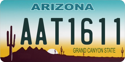 AZ license plate AAT1611