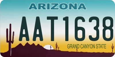 AZ license plate AAT1638