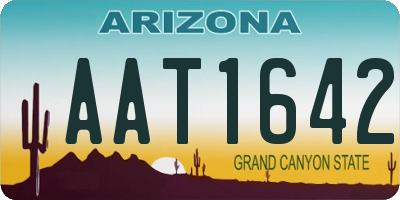 AZ license plate AAT1642