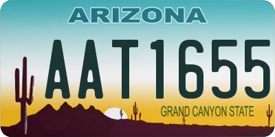 AZ license plate AAT1655