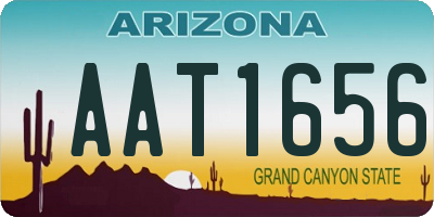 AZ license plate AAT1656