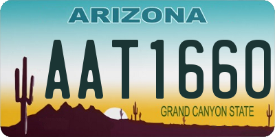 AZ license plate AAT1660