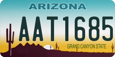 AZ license plate AAT1685