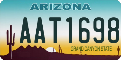 AZ license plate AAT1698