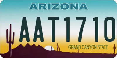 AZ license plate AAT1710