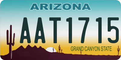 AZ license plate AAT1715