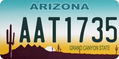AZ license plate AAT1735