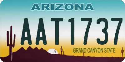 AZ license plate AAT1737