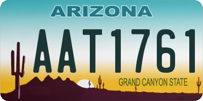 AZ license plate AAT1761