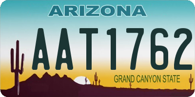 AZ license plate AAT1762