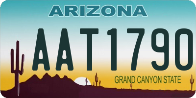 AZ license plate AAT1790