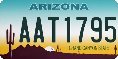 AZ license plate AAT1795