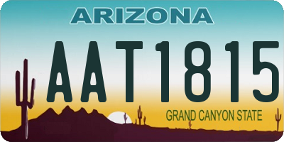 AZ license plate AAT1815