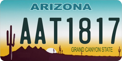 AZ license plate AAT1817