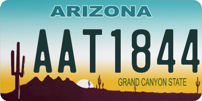 AZ license plate AAT1844