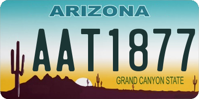 AZ license plate AAT1877
