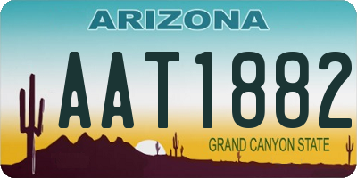 AZ license plate AAT1882