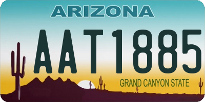 AZ license plate AAT1885