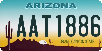 AZ license plate AAT1886