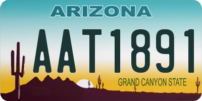 AZ license plate AAT1891