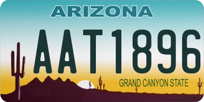 AZ license plate AAT1896
