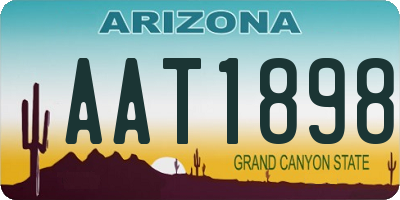 AZ license plate AAT1898