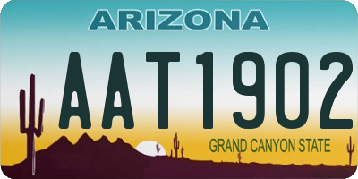 AZ license plate AAT1902