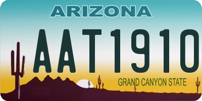 AZ license plate AAT1910