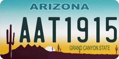 AZ license plate AAT1915