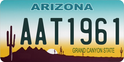 AZ license plate AAT1961