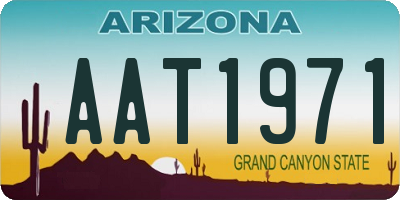 AZ license plate AAT1971